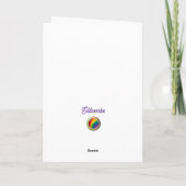 LGBTQ Gay Wedding, 5 Zoll x 7 Zoll geklappte Grußk Karte (Rückseite)