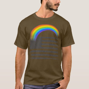 LGBTQ Gedenktag Amerikanischer Flag Rainbow Premiu T-Shirt