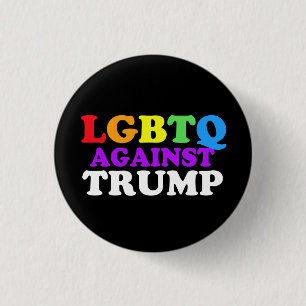LGBTQ gegen Trump Button