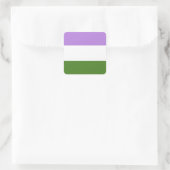 LGBTQ Genderqueer Prix Flag Quadratischer Aufkleber (Tasche)