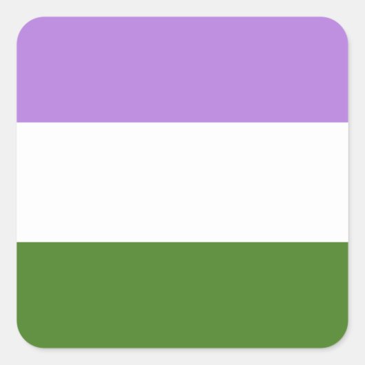 LGBTQ Genderqueer Prix Flag Quadratischer Aufkleber (Vorderseite)