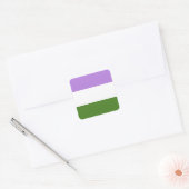 LGBTQ Genderqueer Prix Flag Quadratischer Aufkleber (Umschlag)