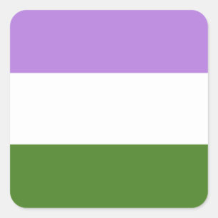 LGBTQ Genderqueer Prix Flag Quadratischer Aufkleber