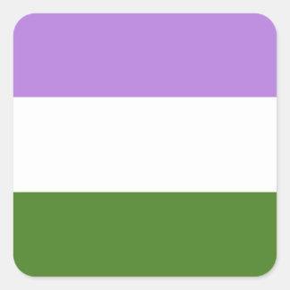 LGBTQ Genderqueer Prix Flag Quadratischer Aufkleber