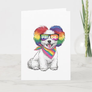 LGBTQ+ General Greetings Card - Rainbow Pup Einladung