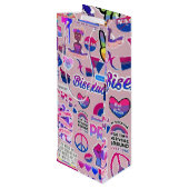 LGBTQ-Geschenktasche Geschenktüte Für Weinflaschen (Rückseite Schrägansicht)