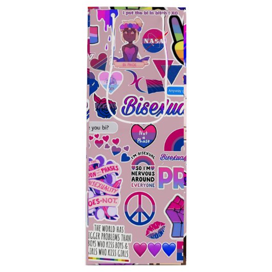 LGBTQ-Geschenktasche Geschenktüte Für Weinflaschen (Vorderseite)