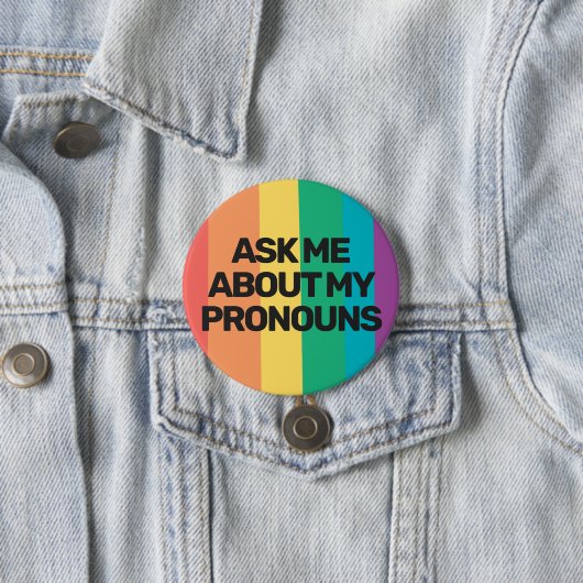 LGBTQ Geschlechterfluktuation fragte meine Ausspra Button (Beispiel)