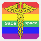 LGBTQ Gesundheitssicherheit Quadratischer Aufkleber (Vorderseite)