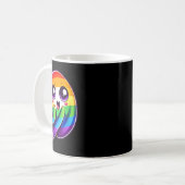 Lgbtq Ghost Rainbow Gay Pride Funny Kaffeetasse (Vorderseite Links)