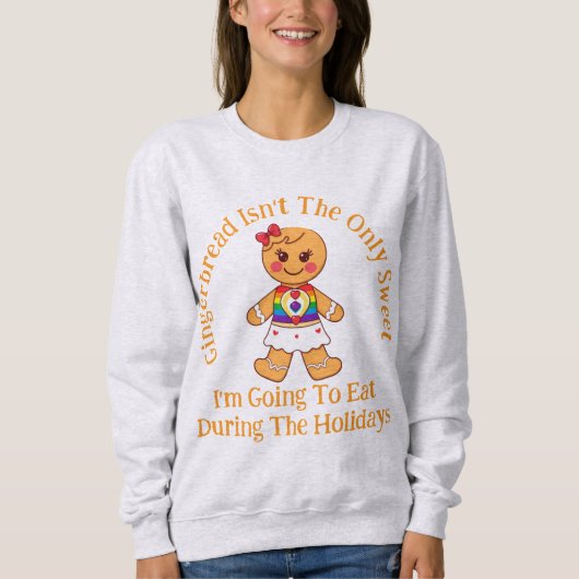 LGBTQ Gingerbread Girl Holiday Süßigkeiten Sweatshirt (Vorderseite)