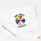 LGBTQ Gleichberechtigte Rechte sind kein Piepser Runder Aufkleber (Umschlag)