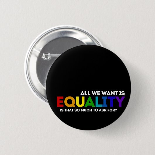 LGBTQ Gleichheit Button (Vorne & Hinten)