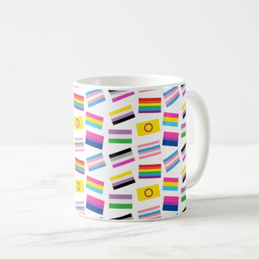 Lgbtq Gleichheitsflags lgbtq nahtloses Flaggenmust Kaffeetasse (VorderseiteRechts)