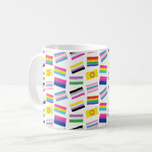 Lgbtq Gleichheitsflags lgbtq nahtloses Flaggenmust Kaffeetasse (Vorderseite Links)