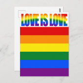 LGBTQ Gleichwertige Liebe LGBT-Regenbogenflagge Ga Postkarte (Vorne/Hinten)