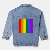 LGBTQ+-GLEICHWERTIGKEIT RAINBOW-FLAG JEANSJACKE (Rückseite)