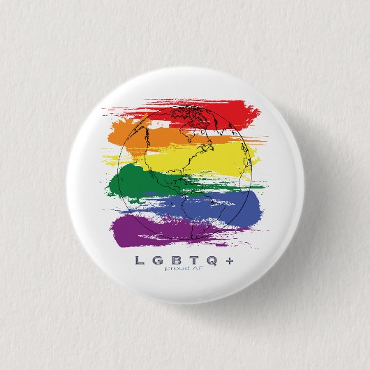 LGBTQ+ Global Proof AF Button (Vorderseite)