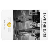 LGBTQ-Gold-Herz Save the Date mit Foto Magnet (Horizontal)