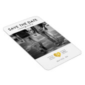 LGBTQ-Gold-Herz Save the Date mit Foto Magnet (Rechte Seite)