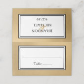 LGBTQ Gold Moderne Hochzeitsstimmung Platzkarte (Außenseite Aufgefaltet)