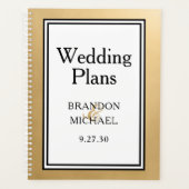 LGBTQ Gold Moderner Hochzeitsplaner Planer (Vorderseite)