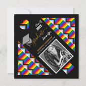 LGBTQ Graduate & Rainbow Progress Flag Abschluss Einladung (Vorderseite)