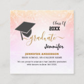 LGBTQ Graduate & Rainbow Progress Flag Abschluss Quadratische Visitenkarte (Rückseite)