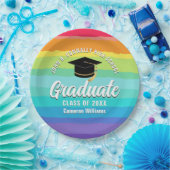 LGBTQ-Graduierungspartei für niedliche Rainbow-Gra Pappteller (Party)