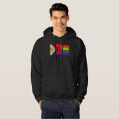 LGBTQ+ Grunge Flag Inclusive Progressive Pride Fla Hoodie (Vorne ganz)