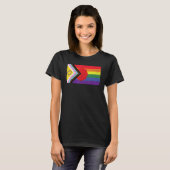 LGBTQ+ Grunge Flag Inclusive Progressive Pride Fla T-Shirt (Vorne ganz)