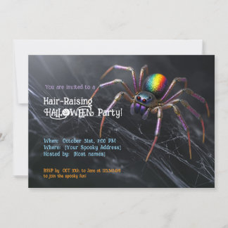 LGBTQ+ Haarsträubende Halloween-Spinnenparty-Einla Einladung