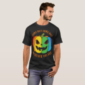 Lgbtq Halloween Pumpkin Kürbislaterne Gay Lesbian T-Shirt (Vorne ganz)