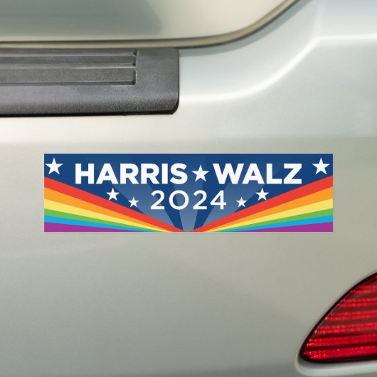 LGBTQ Harris Walz 2024 Autoaufkleber (Auf Auto)