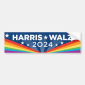 LGBTQ Harris Walz 2024 Autoaufkleber (Vorne)
