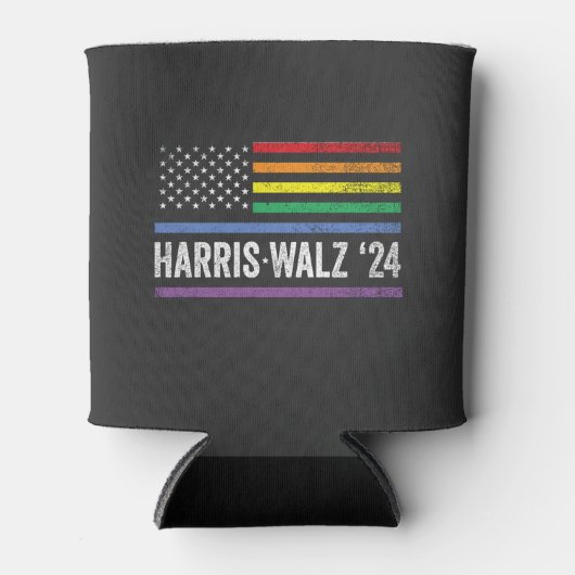 LGBTQ Harris Walz American Flag Election 2024 Dosenkühler (Vorderseite)