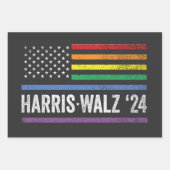 LGBTQ Harris Walz American Flag Election 2024 Geschenkpapier Set (Vorderseite)