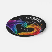 🌈LGBTQ Heart of Pride wedding Pappteller (Schrägansicht)