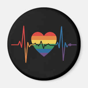 LGBTQ Herzschlag Herzschmerzen Gay Lesbian Trans B Magnet