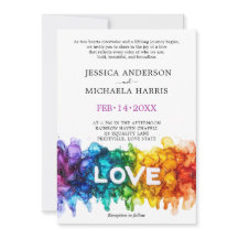 🌈 🐦 LGBTQ Hochzeit mit Liebe bemalt 