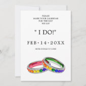🌈 🐦 LGBTQ Hochzeit mit Liebe bemalt Save The Date (Vorderseite)