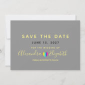 LGBTQ Hochzeit Save The Date (Rückseite)