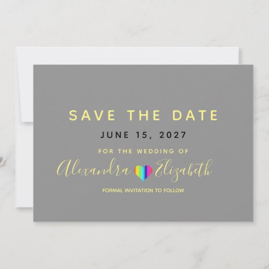 LGBTQ Hochzeit Save The Date (Rückseite)