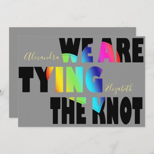 LGBTQ Hochzeit Save The Date (Vorne/Hinten)