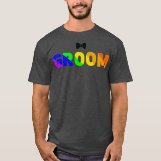 lgbtq hochzeits regenbogen bräutigam T-Shirt