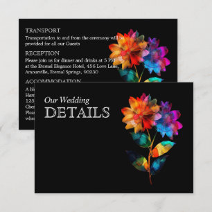 🌈 LGBTQ Hochzeitsdetails Petals & Pride Begleitkarte