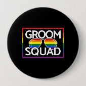 LGBTQ Hochzeitskennzahlen für Gay Pride-Trauzeuge Button (Vorderseite)