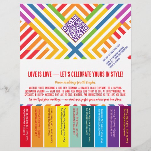 LGBTQ+ Hochzeitveranstalter Flyer (Vorne)
