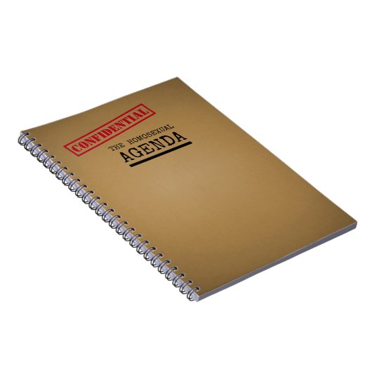 LGBTQ Homosexuelle Agenda Funny Notebook Notizblock (Rechte Seite)