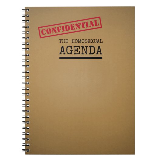 LGBTQ Homosexuelle Agenda Funny Notebook Notizblock (Vorderseite)